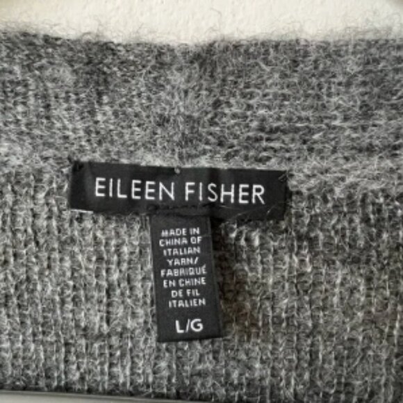 Eileen Fisher Italian Yarn Mohair Alpaca Blend Simple Longline Cardigan Sweater - Picture 6 of 7
